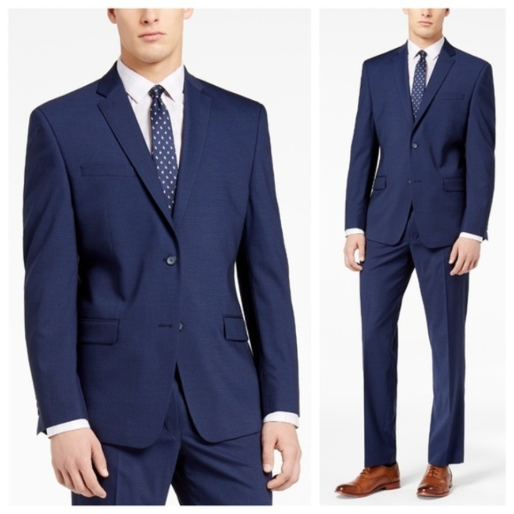 SOLD 🚫 MARC NEW YORK Navy Blue Stripe Suit 40R